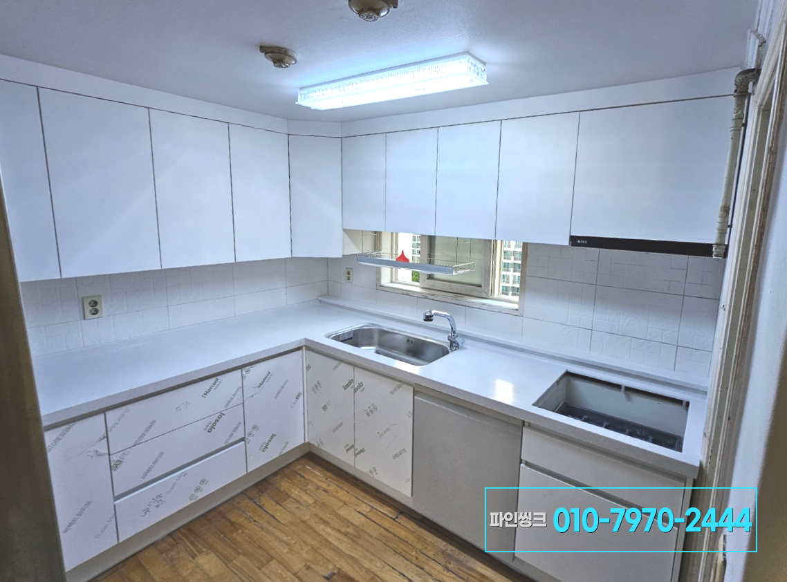 대리석 상판 설치 후