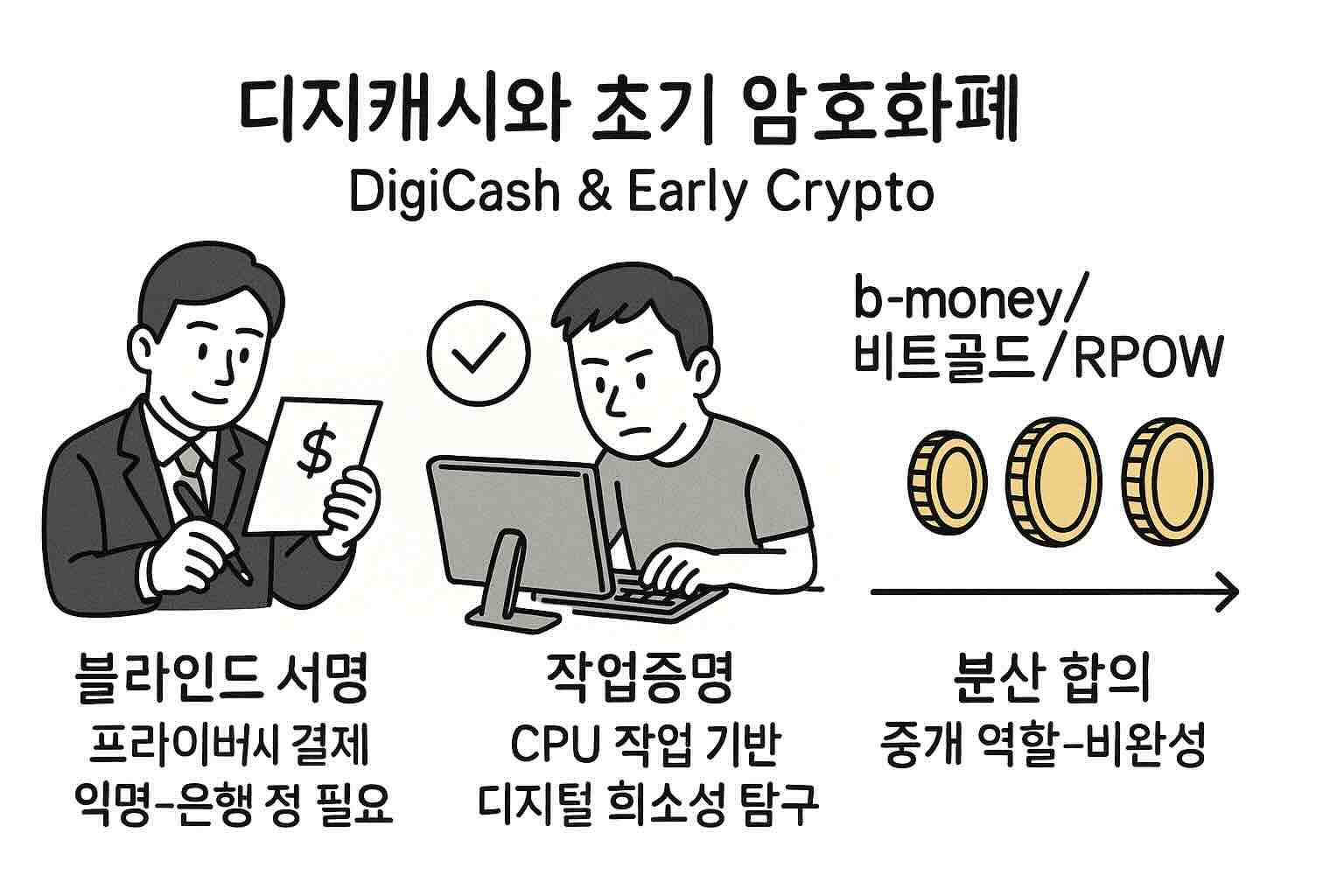 디지캐시와 초기 암호화폐