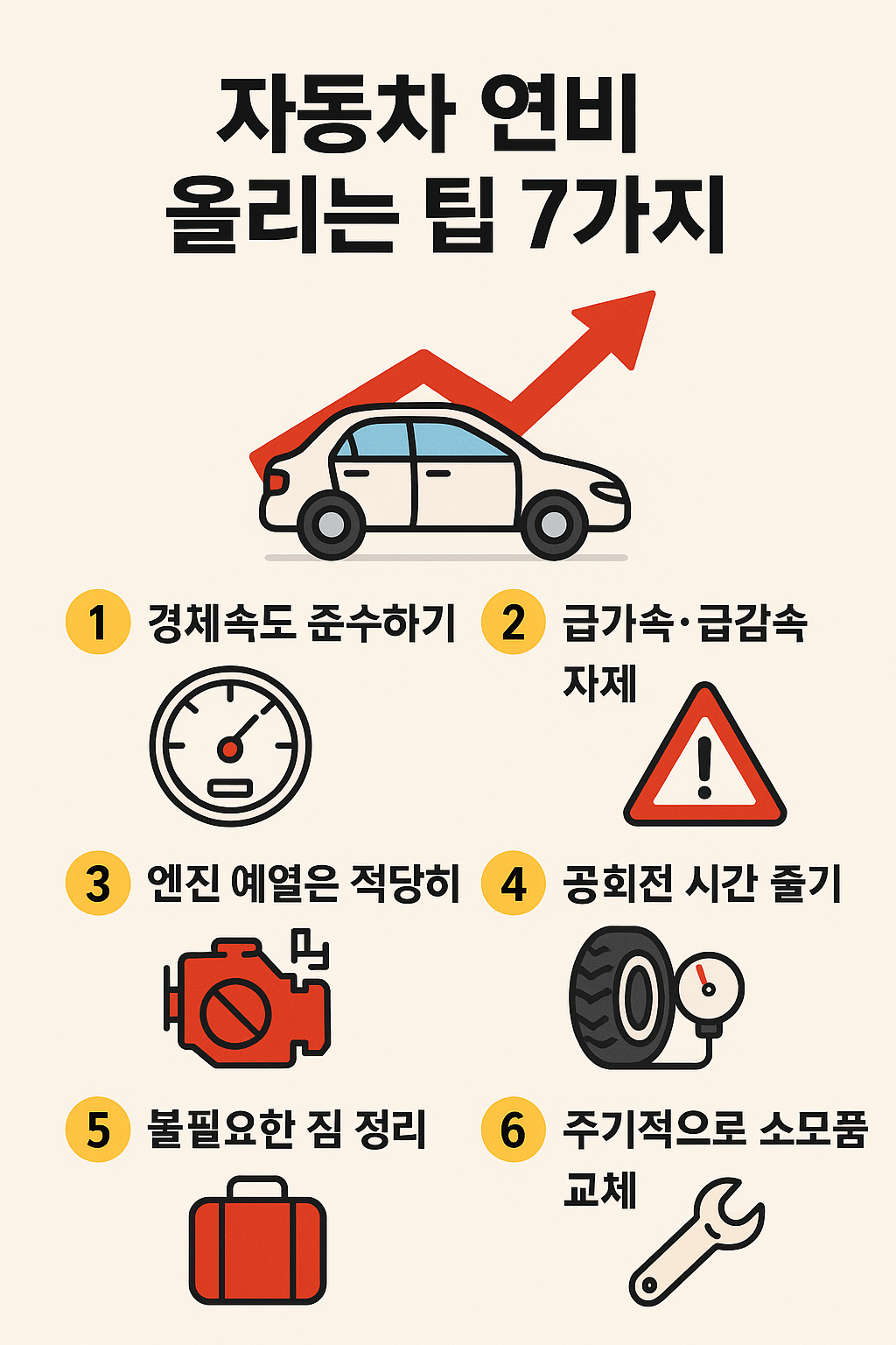 자동차 연비 팁 인포그래픽