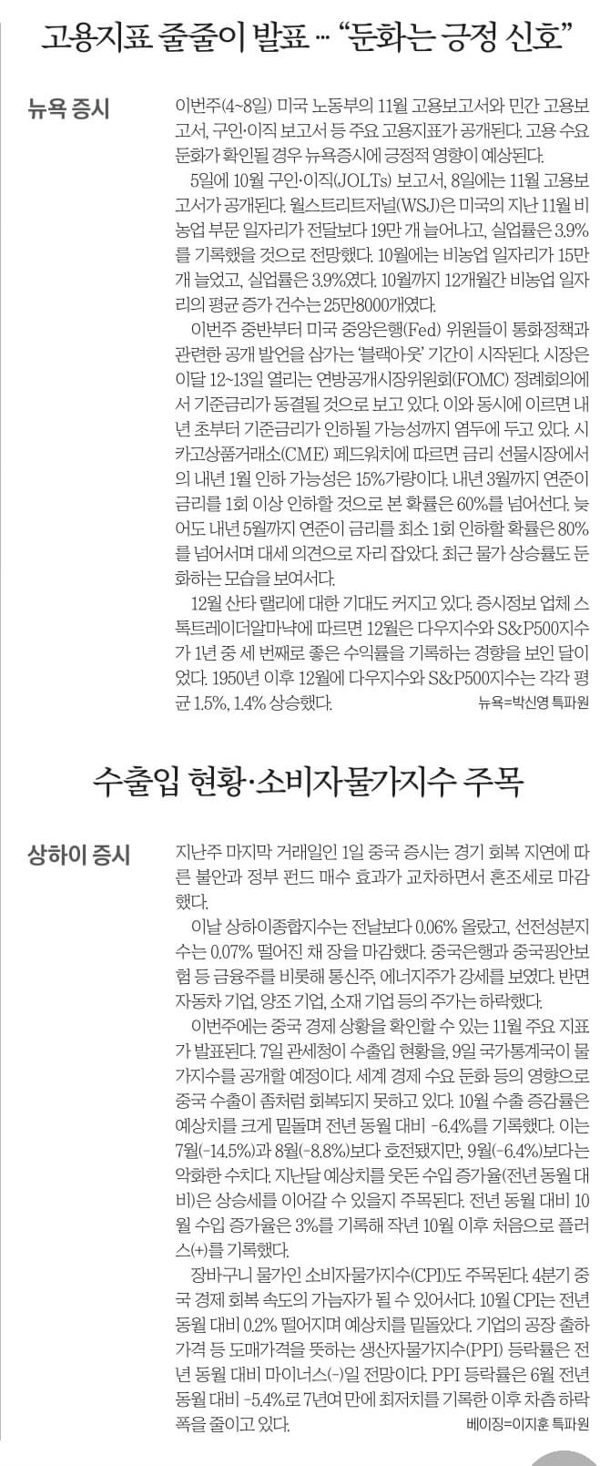 12월 4일 월 신문스크랩