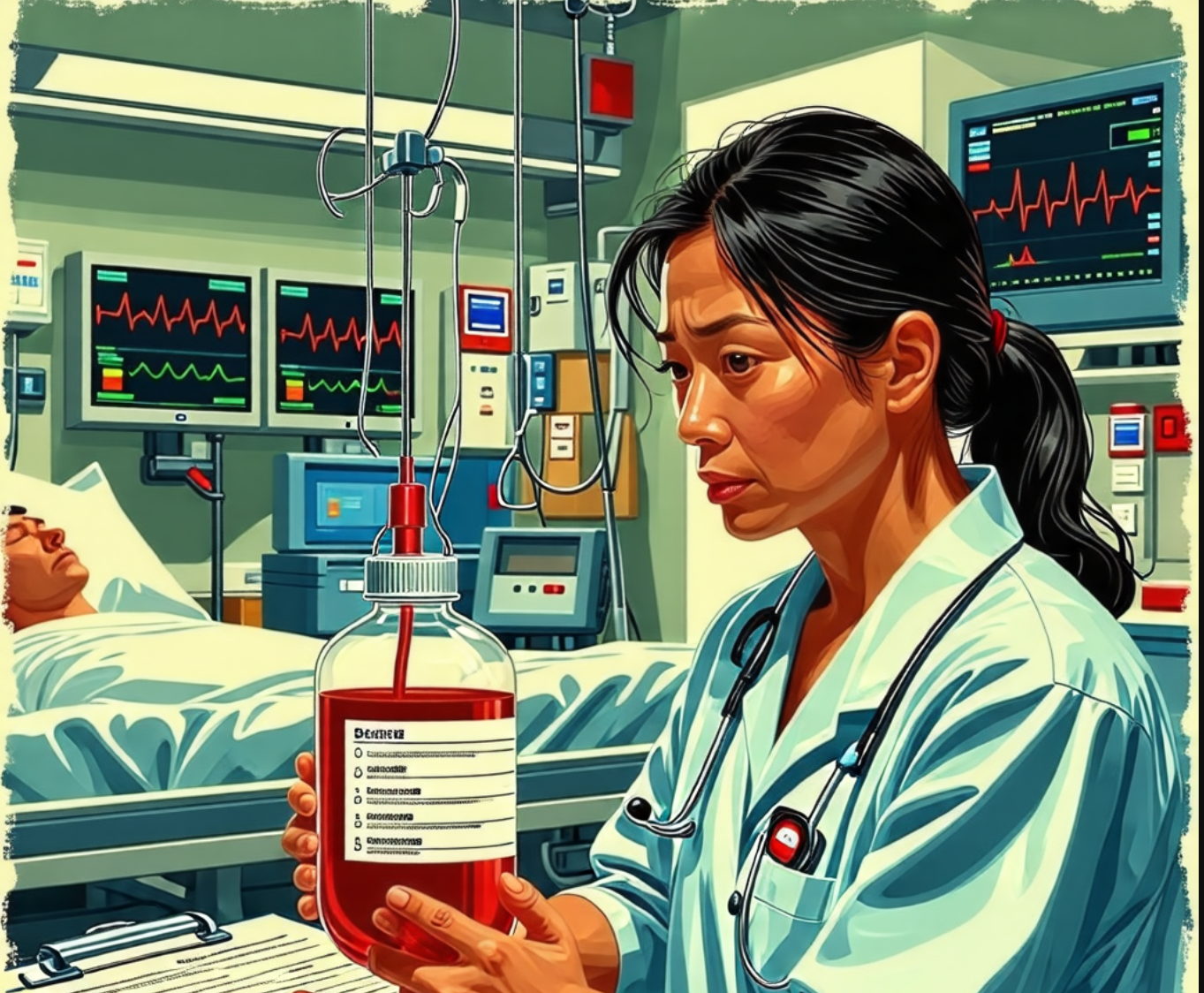Wrong Blood Component Connected (Different from Physician’s Order) → Error Detected Before Transfusion Begins
