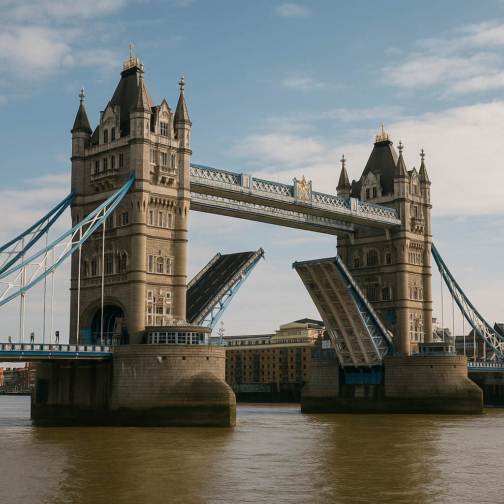 1. 런던 타워 브리지 (Tower Bridge, 영국) – 들어 올려지는 다리