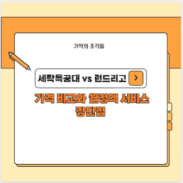 세탁특공대 vs 런드리고 가격 비교와 월정액 서비스 장단점
