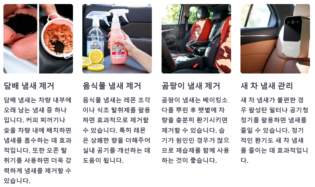 자동차 실내냄세 제거 관리법