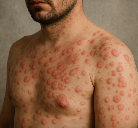 두드러기의 모습