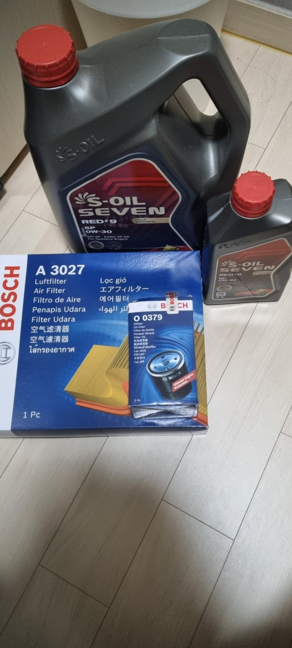 구입한 엔진 오일 과 필터세트