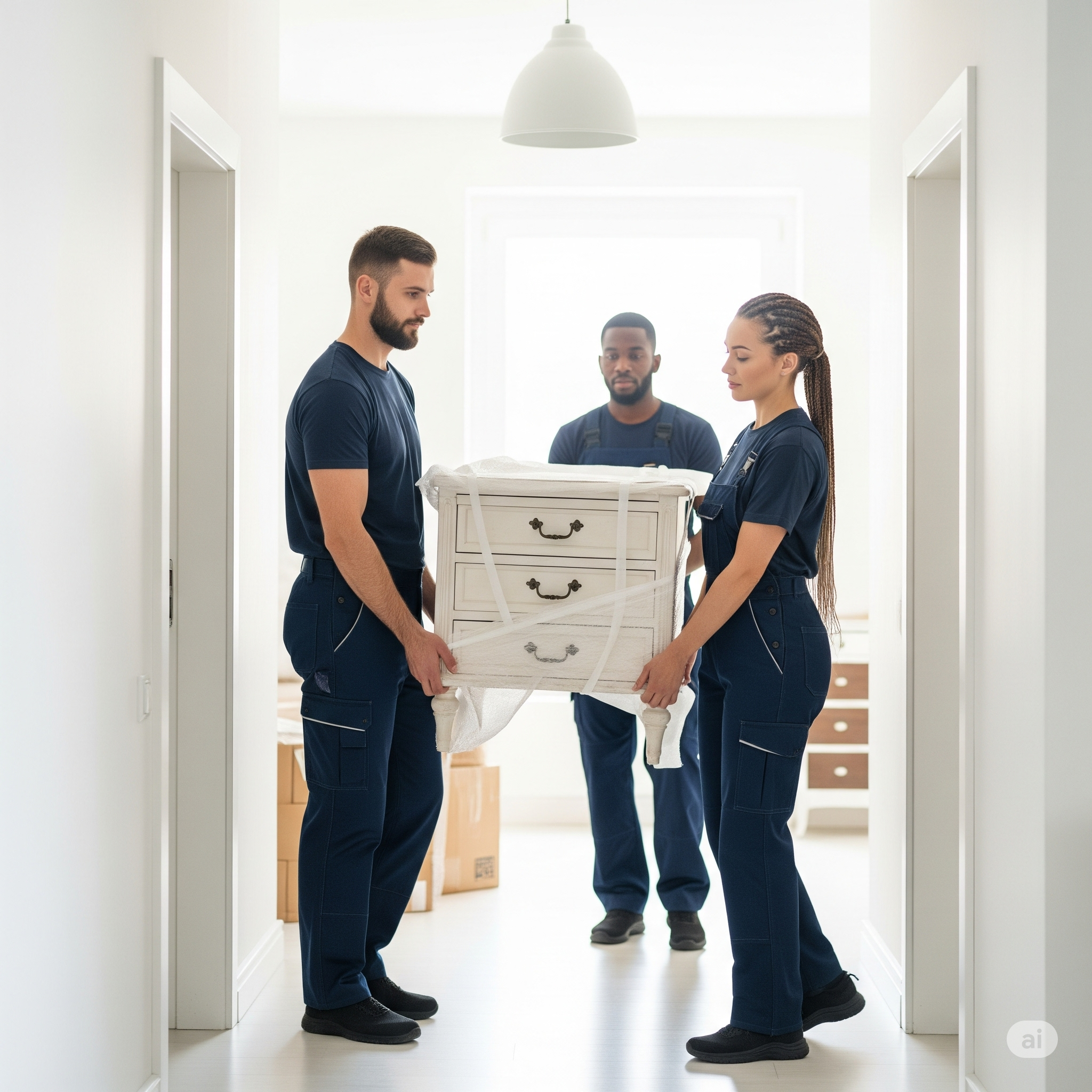 이사 중 이삿짐 나르기