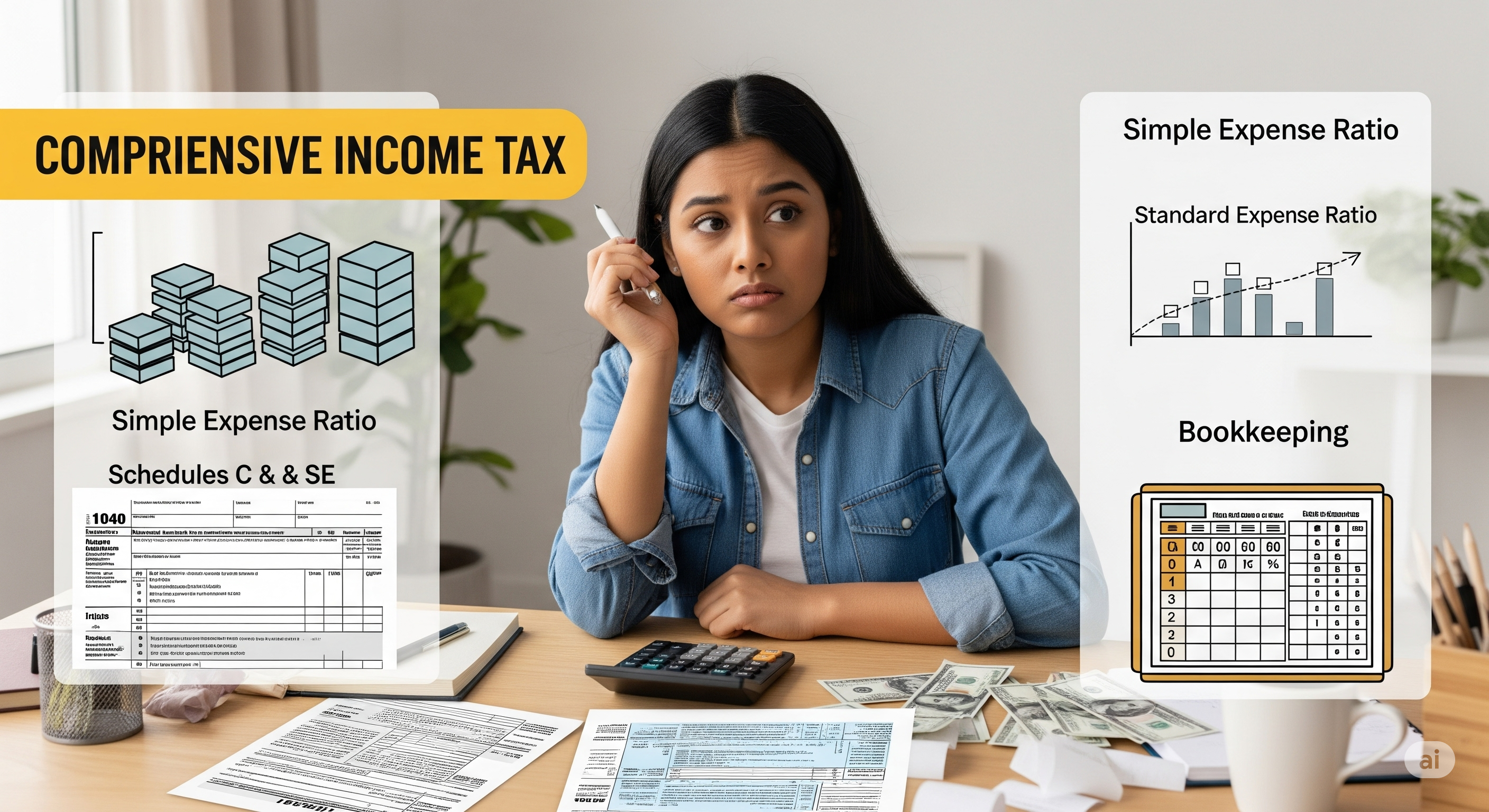 "자영업자: 종합소득세 중심의 복합 과세 구조"에 대한 이미지입니다.