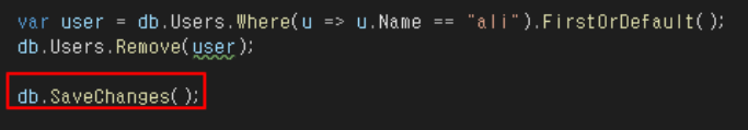 savechanges()