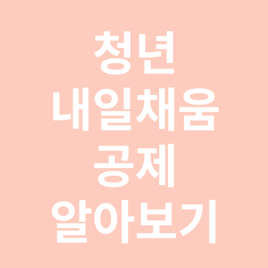 청년내일채움공제 알아보기