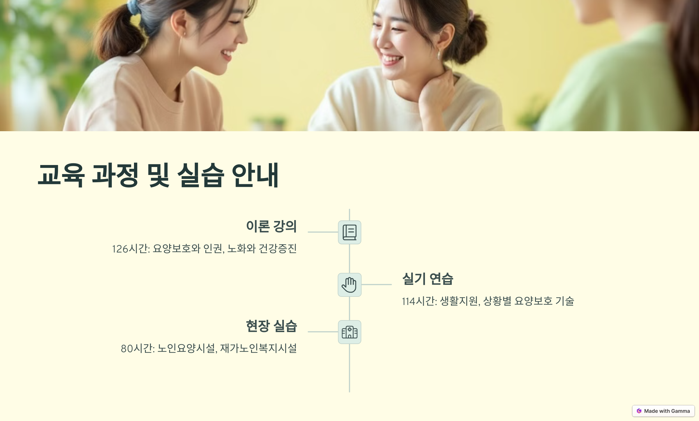 요양보호사 교육 과정 및 실습 안내