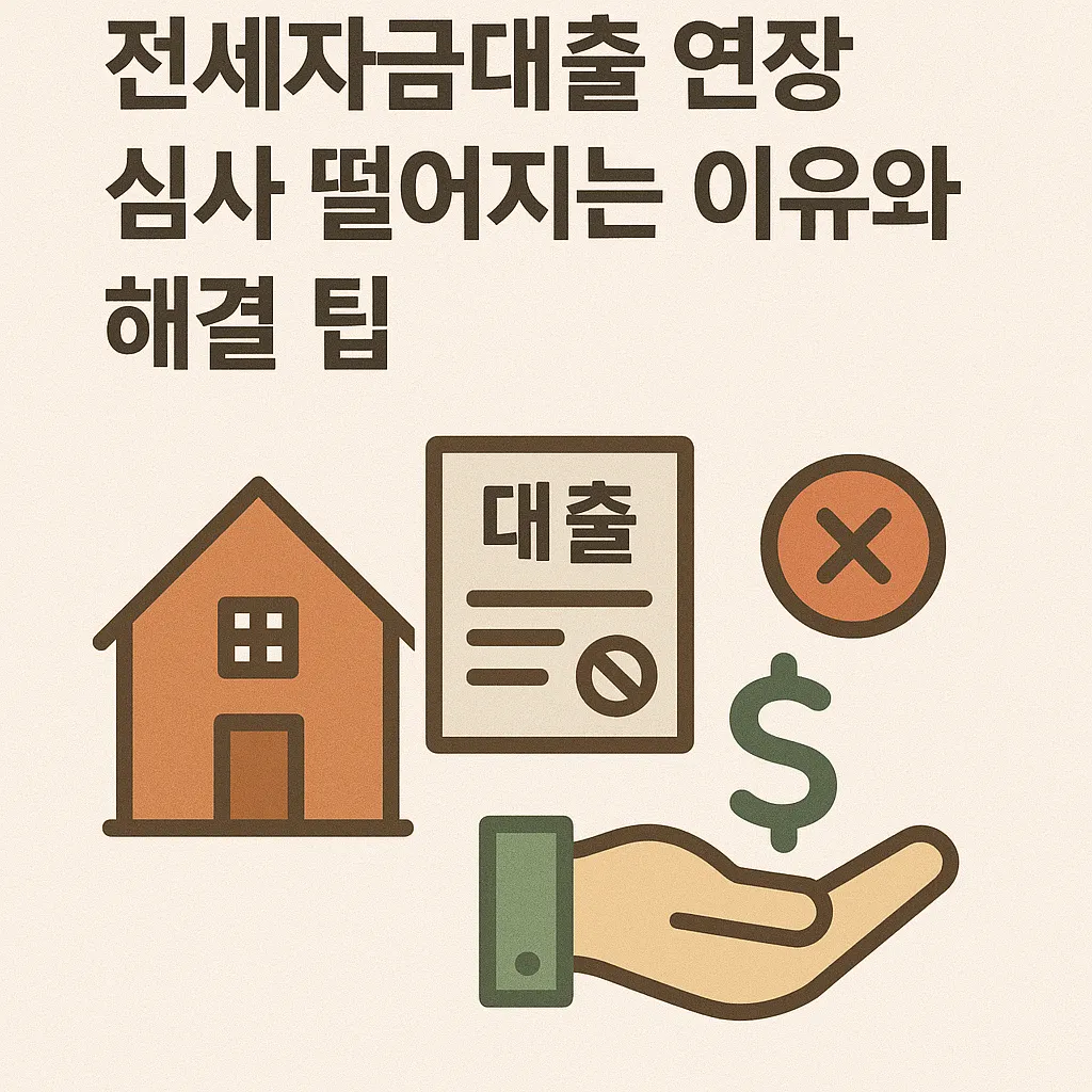 전세자금대출 연장 심사 떨어지는 이유와 해결 팁