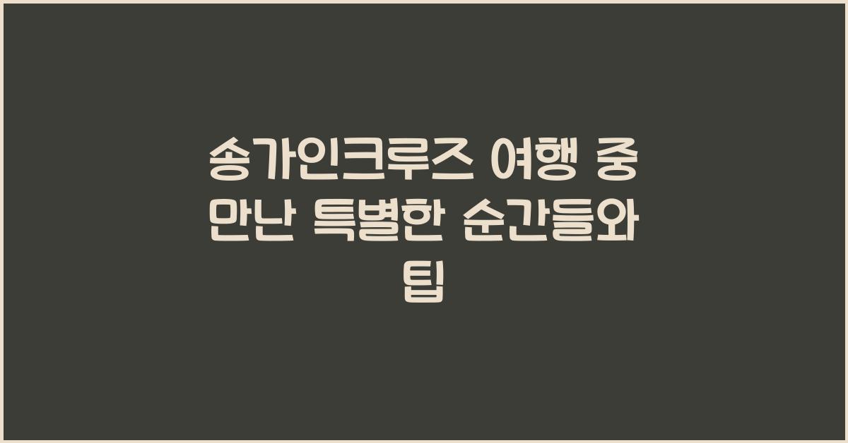 송가인크루즈