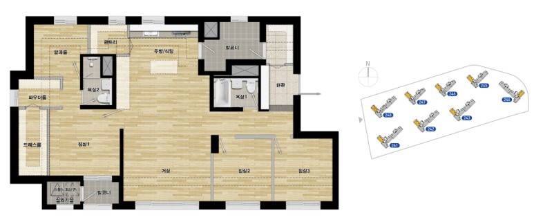 영종하늘도시 A24블록 LH 공공분양 - 84B Type 평면도