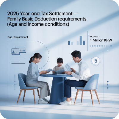 2025 연말정산 부양가족 기본공제 요건 이미지