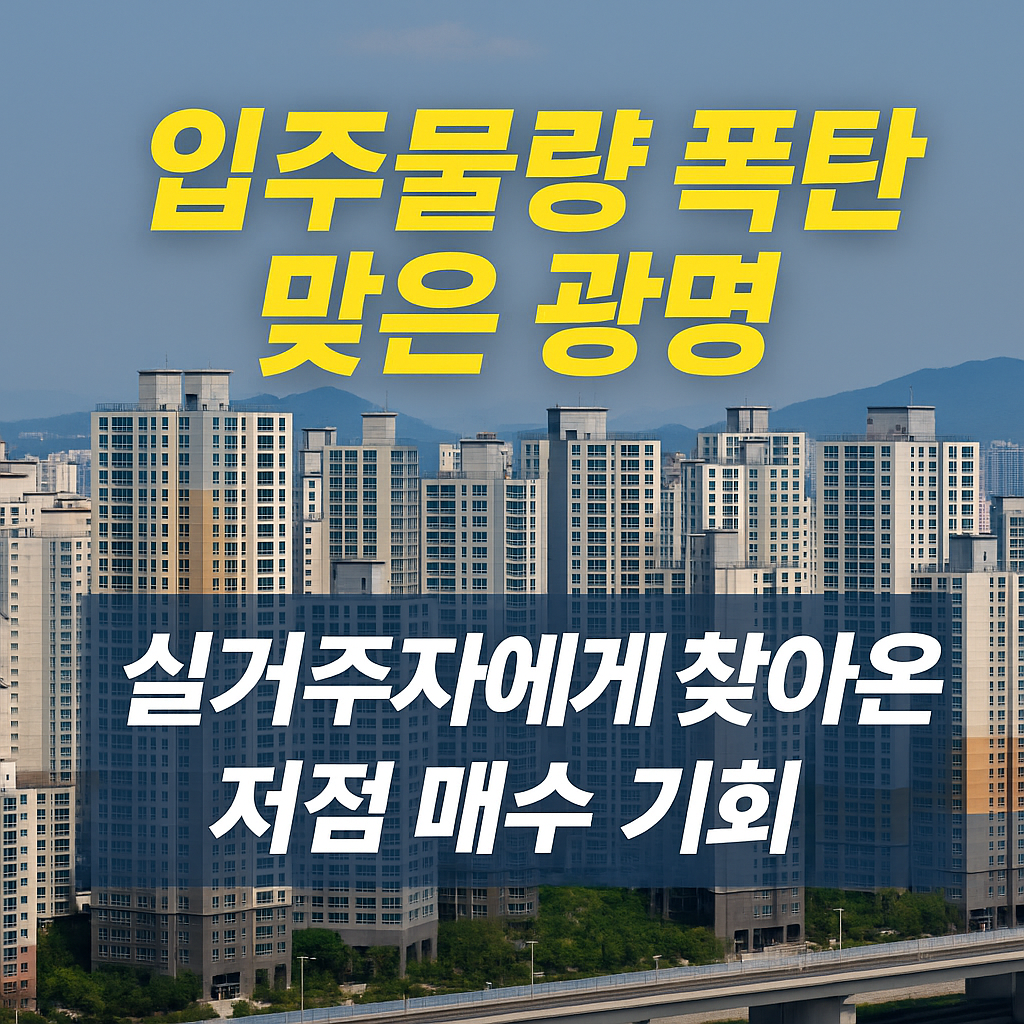 입주물량 폭탄 맞은 광명, 실거주자에게 찾아온 저점 매수 기회
