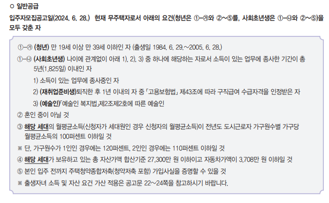 2024년 1차 서울주택도시공사 행복주택 입주자 모집공고