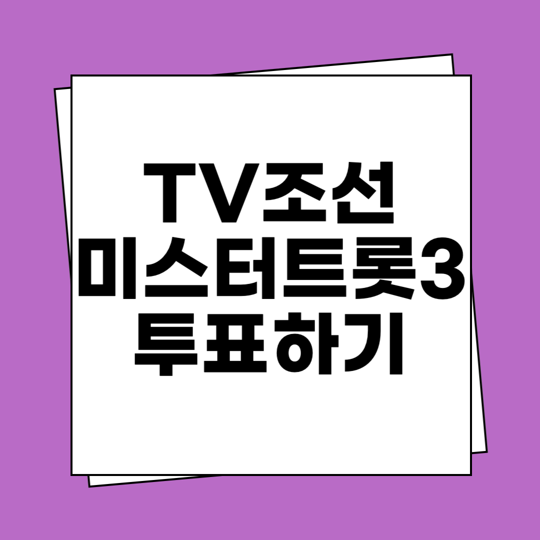 TV조선 미스터트롯3 투표하기