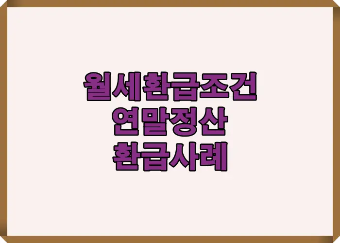 연간 월세 840만 원 납부 시 월세 세액공제가 연말정산 환급액으로 어떻게 반영되는지 전체 구조를 한눈에 이해할 수 있도록 정리한 이미지입니다