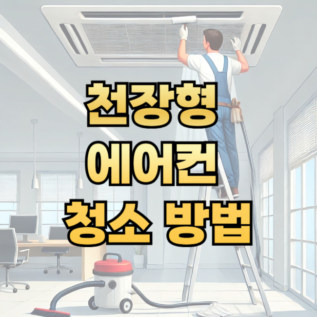 천장형 에어컨 청소