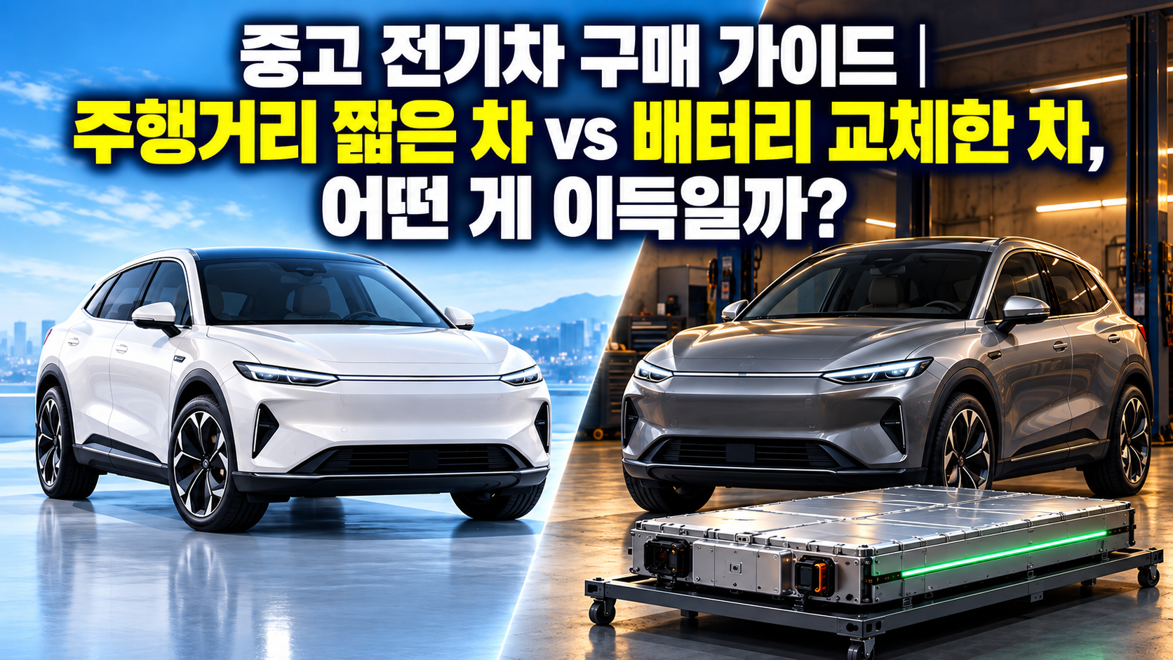 중고 전기차 구매 가이드|주행거리 짧은 차 vs 배터리 교체한 차, 어떤 게 이득일까? 관련 사진