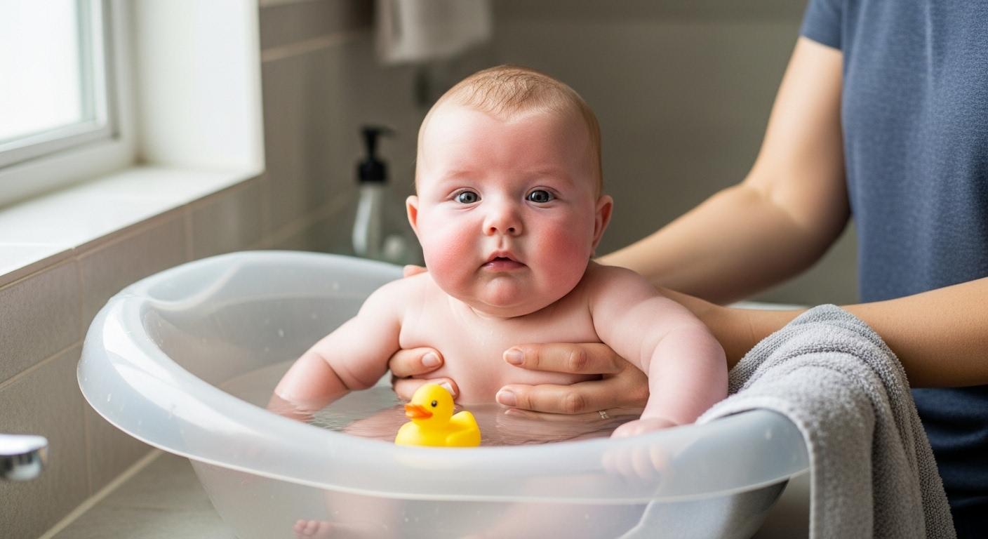아기 열날때 목욕