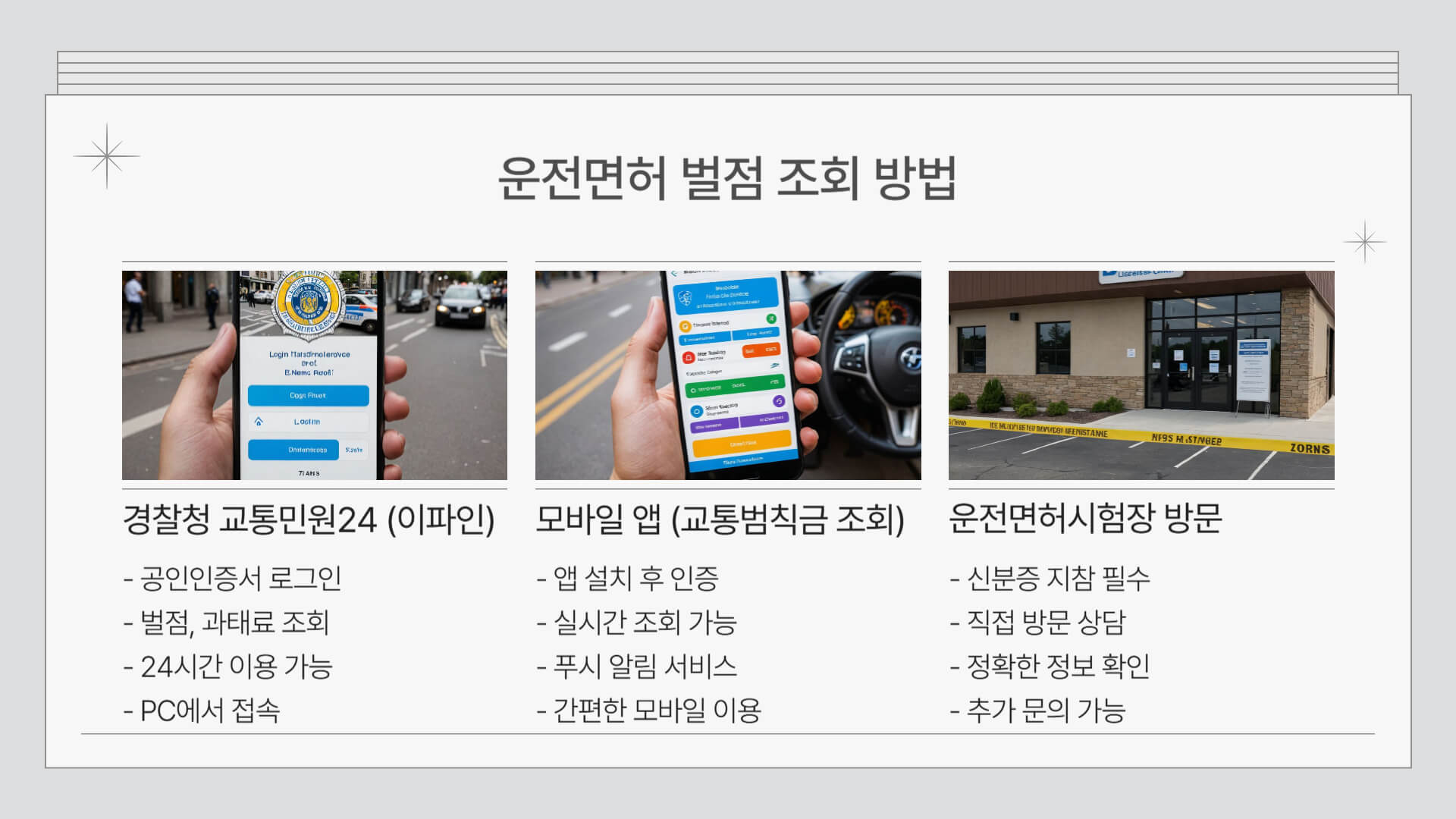 운전면허 벌점 조회