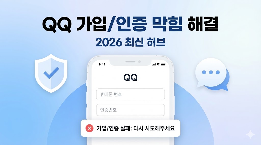 QQ 문제 해결 허브 2026: 회원가입·문자 인증·보안검증·계정 제한 한 번에 정리