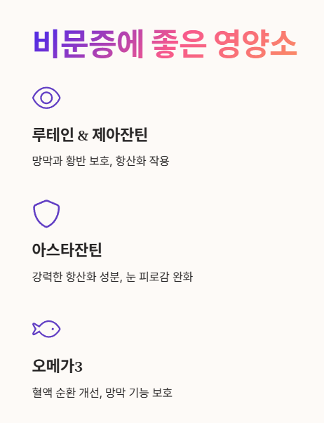 비문증에 좋은 영양제