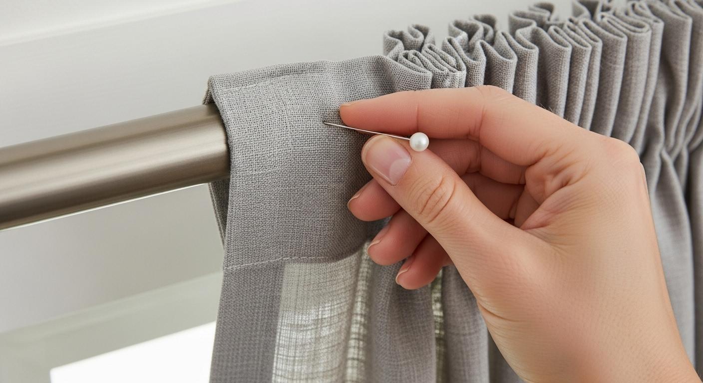 커텐 핀 꽂는 방법