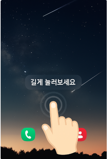 방법 2: 화면을 길게 누르기