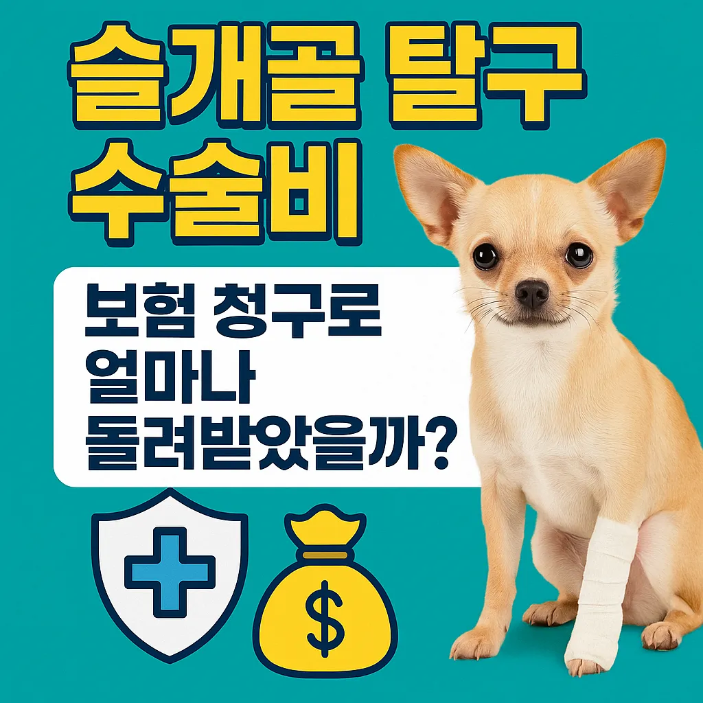 슬개골 탈구 수술비, 보험 청구로 얼마나 돌려받았을까?