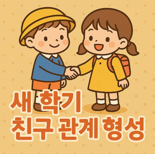 새학기-친구-만남-어린이-2명