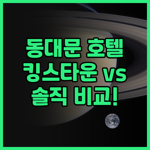동대문 호텔 스카이파크 킹스타운 vs..