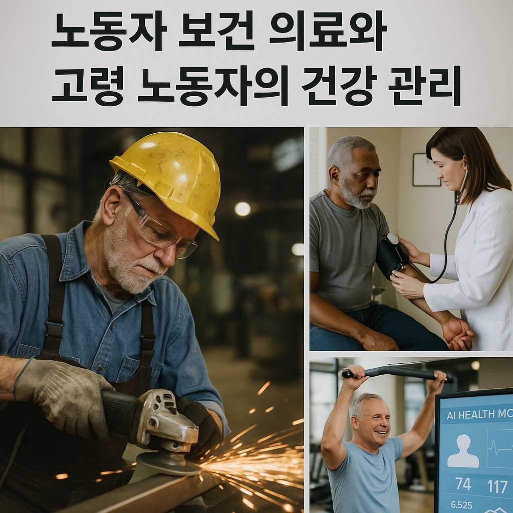 고령 노동자의 건강 관리 관련 사진