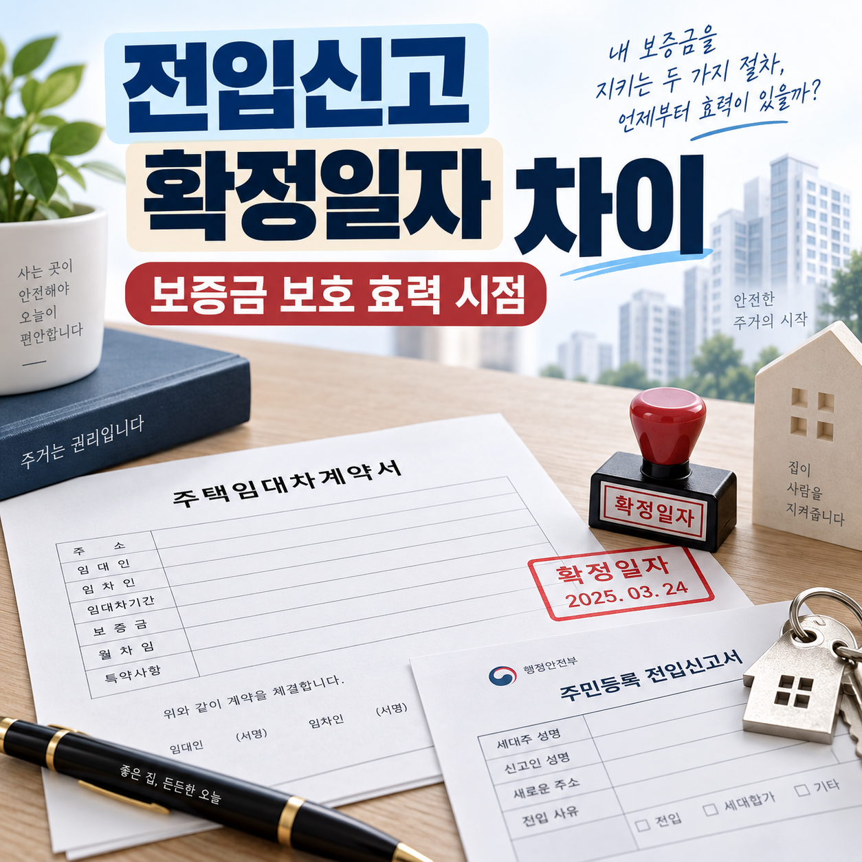 전입신고 확정일자 차이
