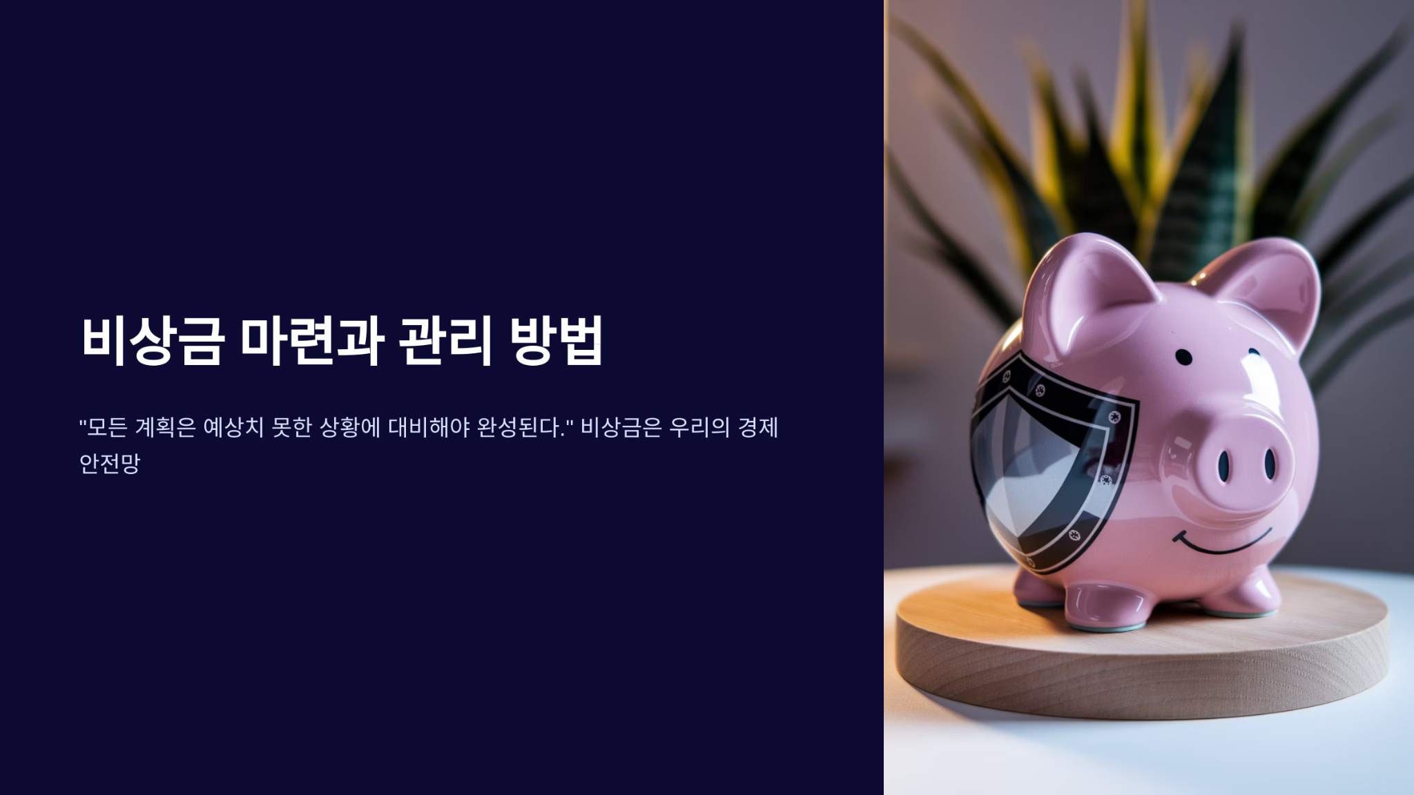 비상금 마련과 관리방법