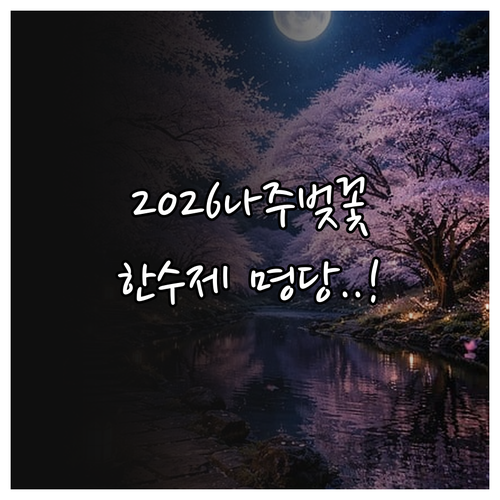 2026 나주 벚꽃 개화 시기 및 만..