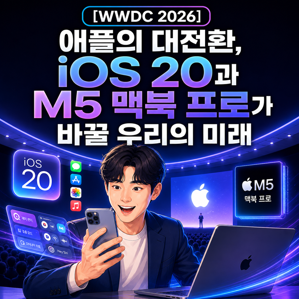 [WWDC 2026] 애플의 대전환, iOS 20과 M5 맥북 프로가 바꿀 우리의 미래