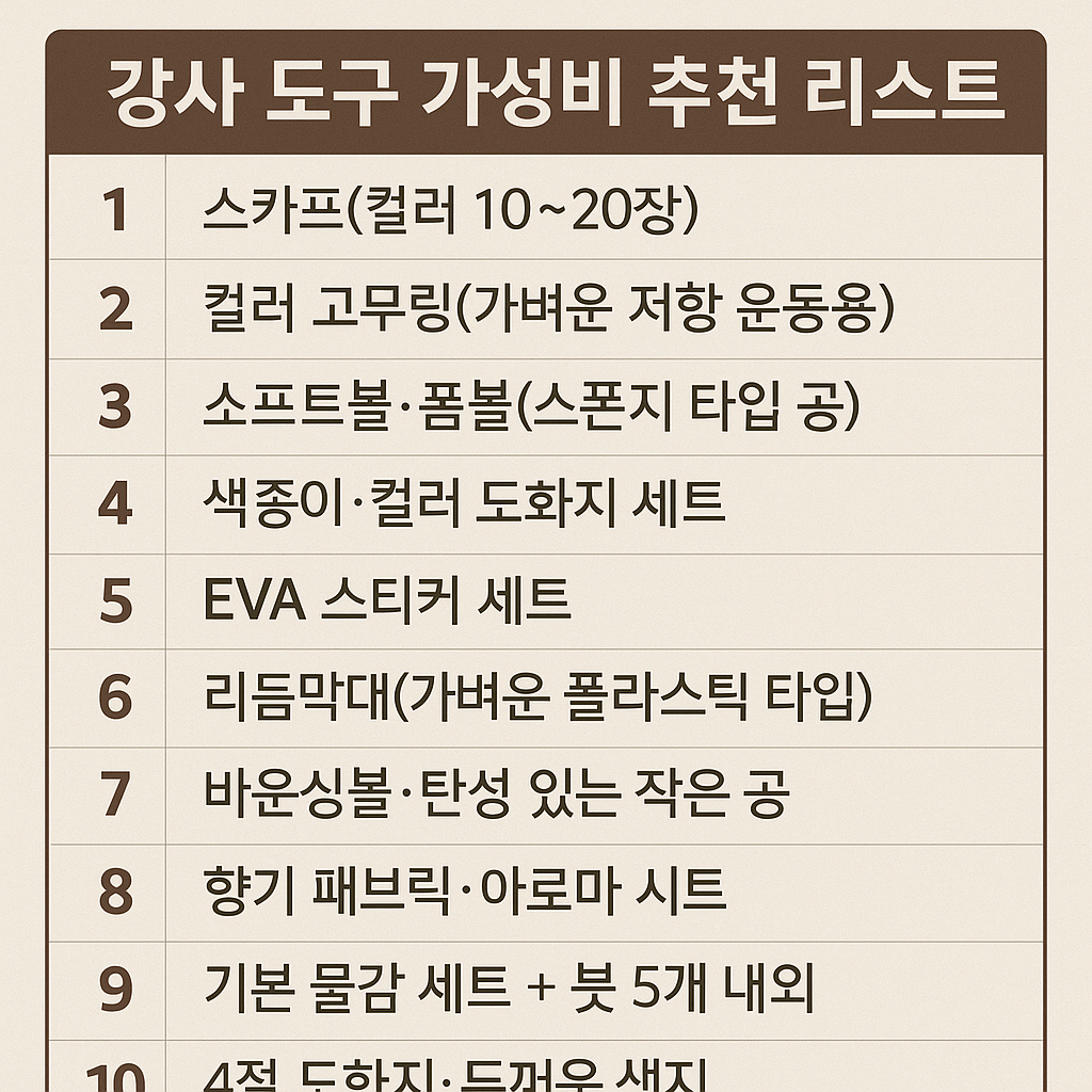 시니어 강사 도구 가성비 추천 리스트 20개