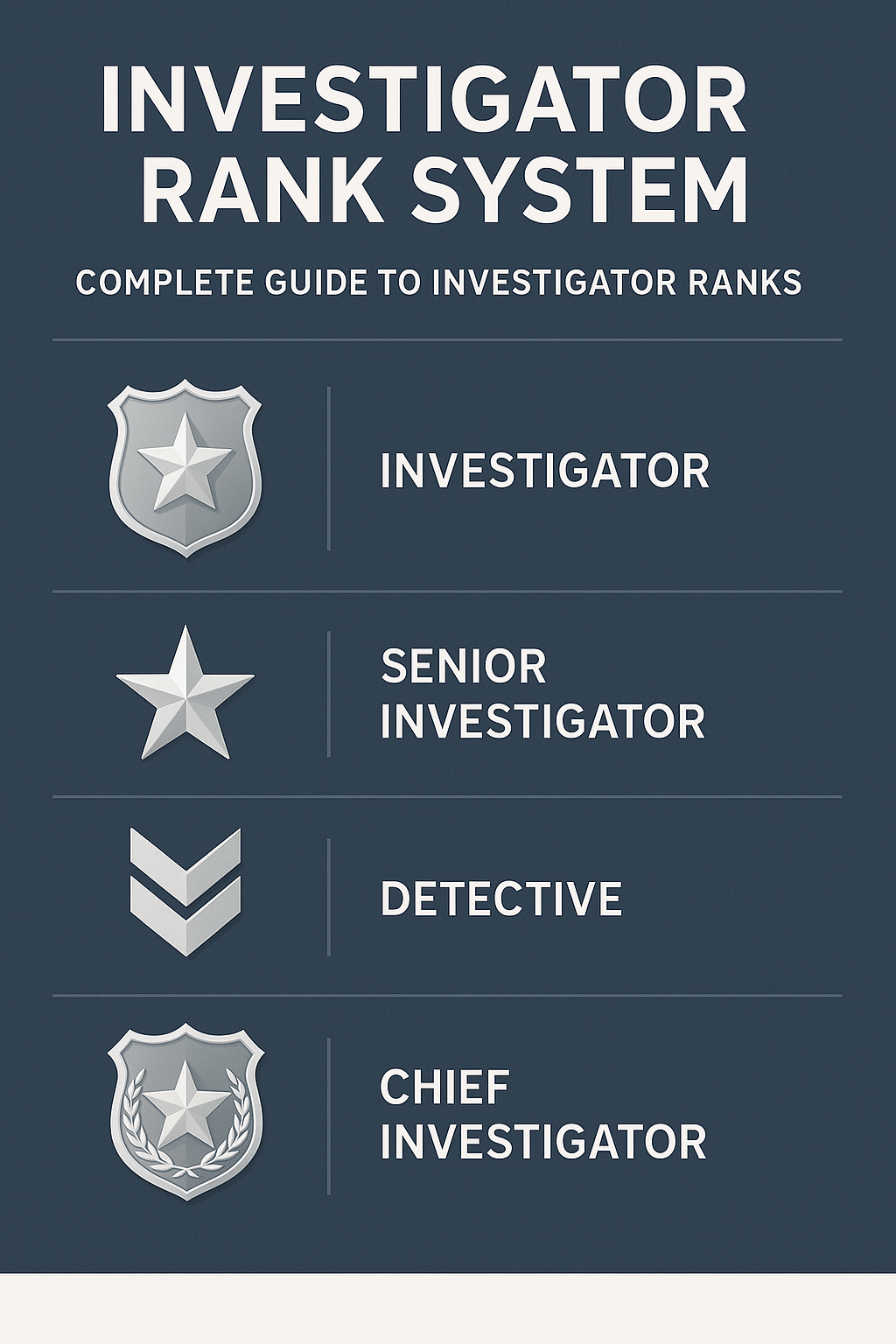 수사관 계급 체계 완벽 가이드