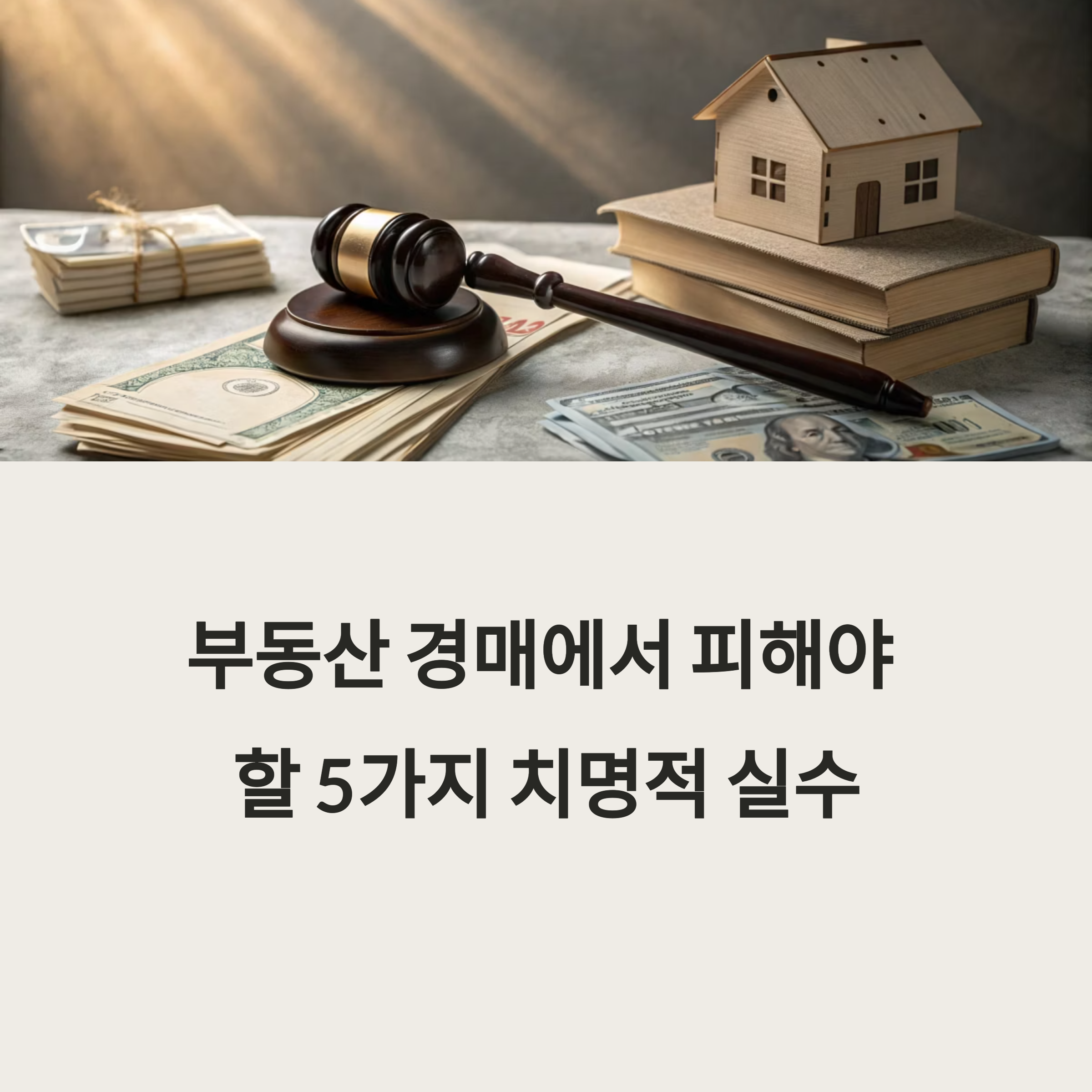 부동산 경매 초보자가 절대 해서는 안 될 5가지 실수