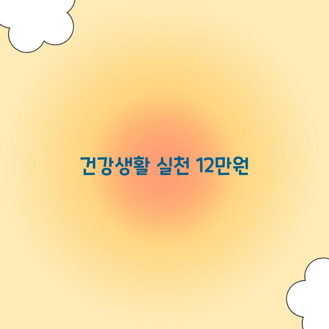 건강생활 실천 12만원