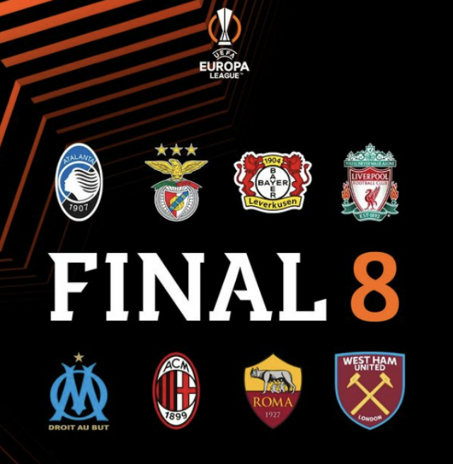 23/24시즌 UEL 유로파리그 8강 진출 팀