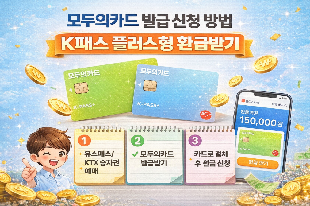 K패스 플러스 모두의카드 환급 100% 받는 법