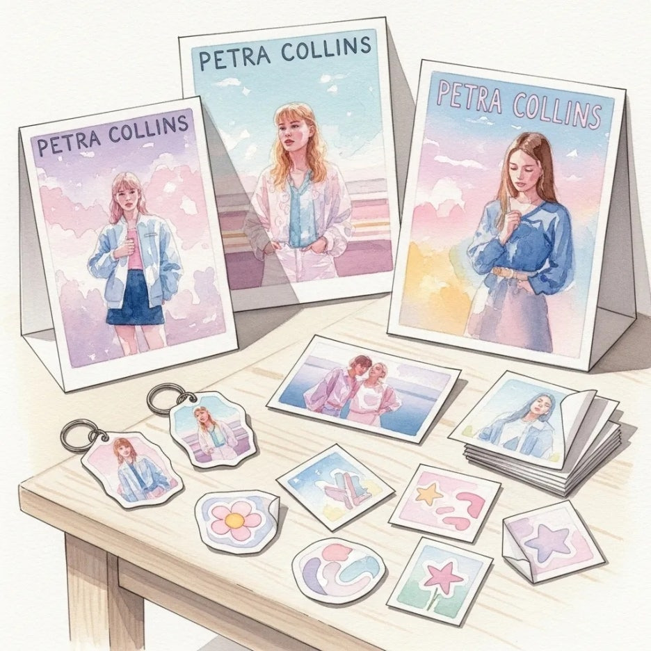 페트라 콜린스 전시의 아기자기한 굿즈들