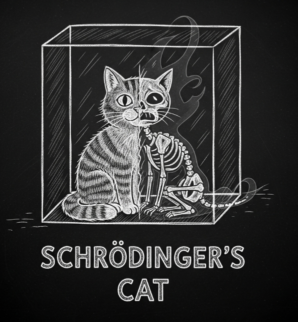 슈뢰딩거의 고양이, 중첩상태