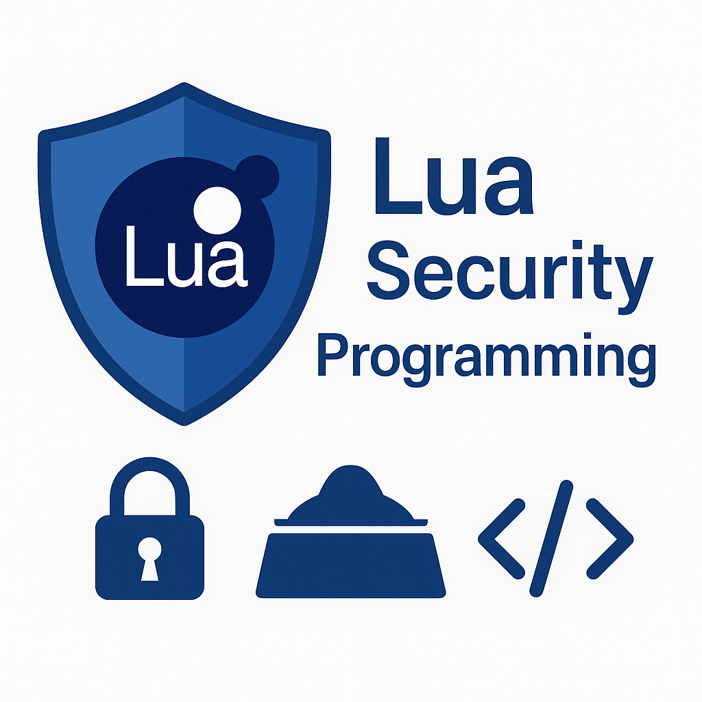 Lua security programming guide thumbnail with shield and lock icons representing secure coding practices