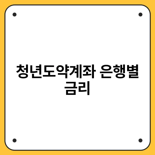 청년도약계좌 은행별 금리