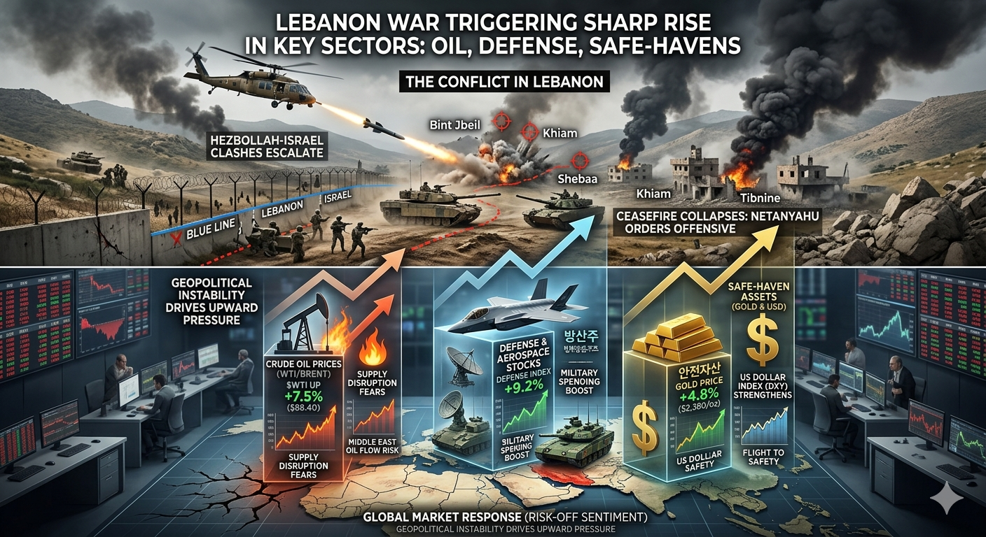 레바논 전쟁과 주식시장 (유가, 방산주, 안전자산)